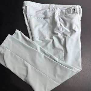 DUNNING Mens 38x30 Golf Pants Gray Polyester Spandex Flat‎ Front Performance